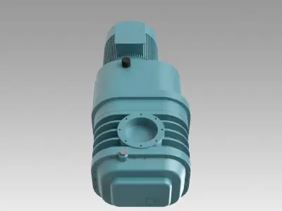 Twin rotor vacuum pump 3D model