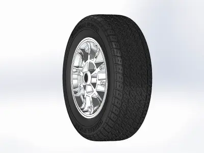 Custom wheels Legendary Wheels LW13 GT6 15inch  for scale model 3D print model