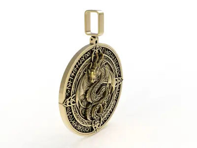 Dragon Circle Pendant 3D print model