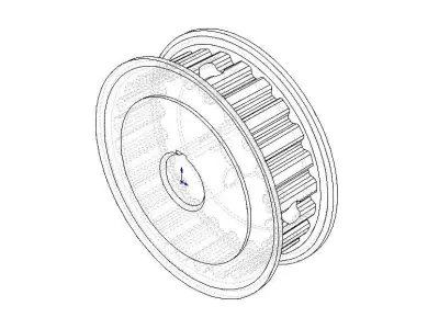 Timing Pulley MOD 24XL037-3FA5 Low-poly 3D model