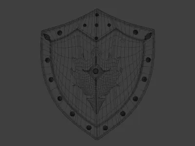 Medieval sheild Low-poly 3D model purchase