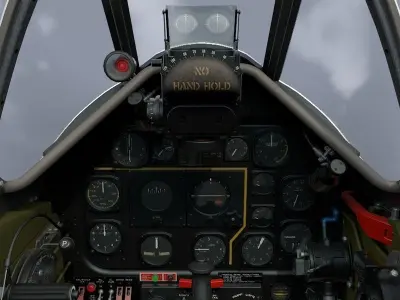 Cockpit Mustang P-51D 3D model
