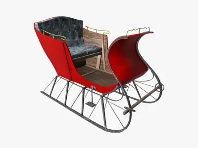 Christmas Sleigh Portland Cutter(1) 3D model