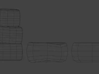 Rusty  Tire - Mobile Game asset Low-poly 3D model