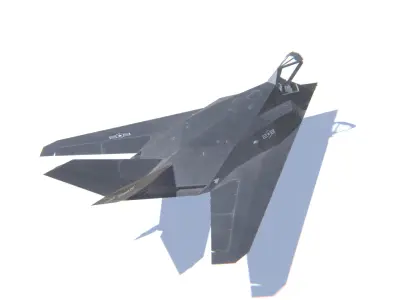 F-117 Nighthawk Jet Fighter Aircraft Low-poly 3D model