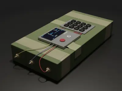 Bomb c4 3d blender Free 3D model