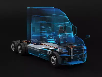 EV Semi-Truck X-ray 3D model