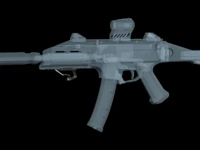 Vertical forward grip Fortis SHIFT  Low-poly 3D model