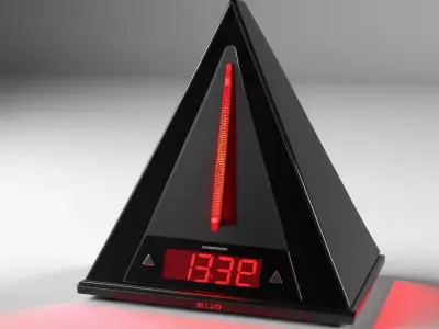 Futuristic Pyramid Digital Alarm Clock 3D model