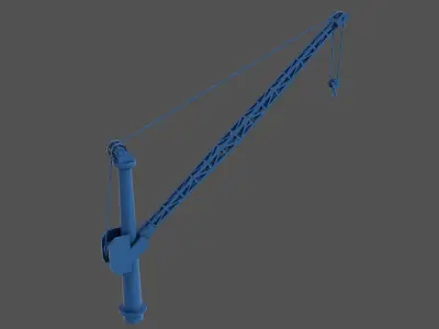 WW2 Littorio Class stern crane - Commercial license 1-200 scale 3D print model