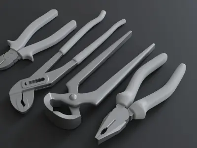 Pliers Models Low-poly 3D model