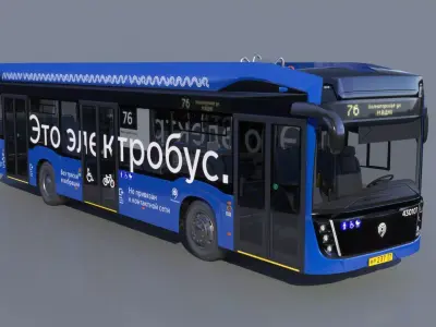 Electric Bus  KamAZ 6282  electrobus 3D model