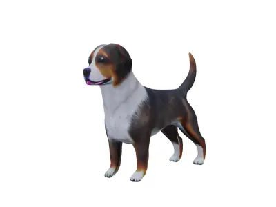 Low-poly dog Low-poly 3D model