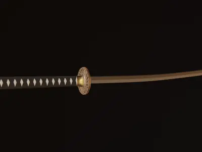 katana Low-poly 3D model purchase