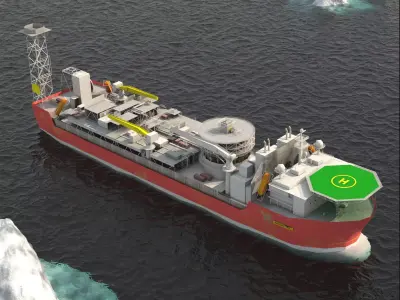 FPSO Balder Offshore Oil Rig Low-poly 3D model