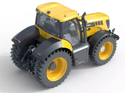 JCB Fastrac Tractor 8000 Low-poly 3D model