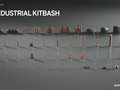 Industrial Kitbash 3D model