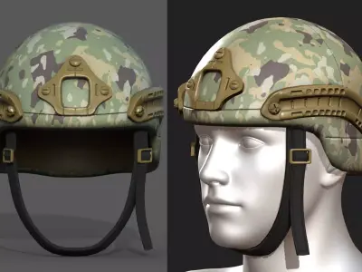 Helmet military combat soldier armor  Low-poly 3D model purchase