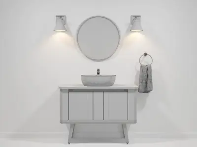 OVE Contrell 40 White 3D model