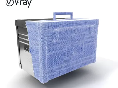 Industrial Metal Toolbox Model Pack Low-poly 3D model