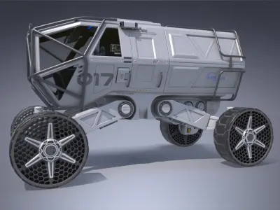 Sci-fi Scout Vehicle Rover 3D model