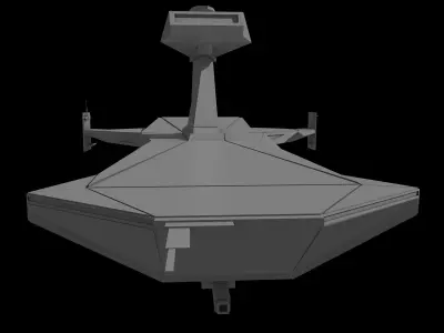 Low poly model Star ship  Free low-poly 3D model