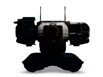 SciFi Mining Crawler Vehicle Low-poly 3D model