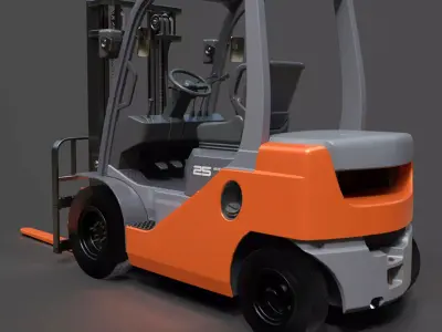 Toyota Industrial Forklift - Professional 3D Model 3D model