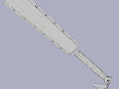 Aztec Macuahuitl Low-poly 3D model