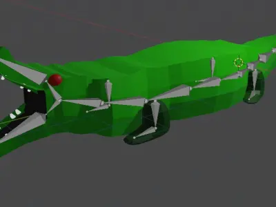 Crocodile Low-poly 3D model buy