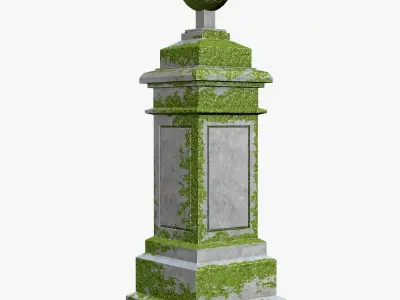 Ancient Pillars Low-poly 3D model