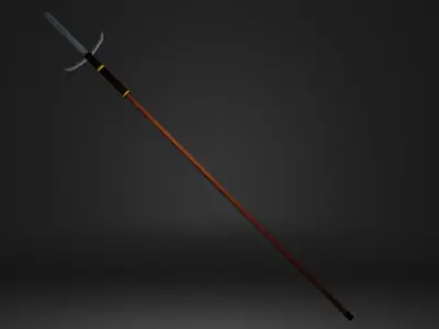 Japanese Yari Spear 1 Low-poly 3D model