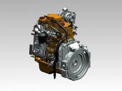 Cummins engine 4-5 dizel 3D model