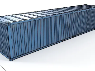 Container 40ft low poly PBR Low-poly 3D model