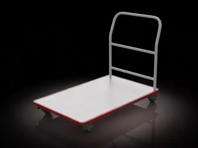 Platform Truck Trolley  Low-poly 3D model