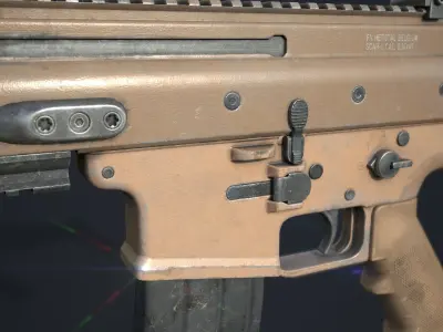 Weapon - FN SCAR-L Low-poly 3D model