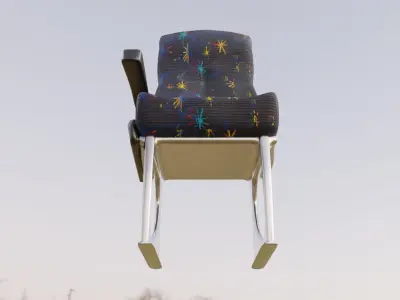 Bus Seat Low-poly 3D model