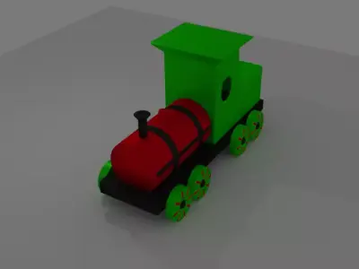 Toys train Free 3D model