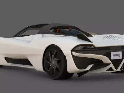 2019 SSC Tuatara 3D Model  American Speed Record Breaker 3D model