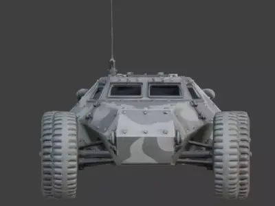 WWII Armored Recon Vehicle 3D Model Low-poly 3D model