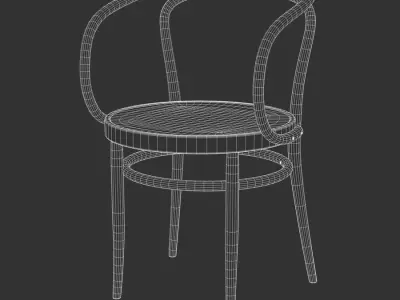  Replica Thonet 209 Chair Model, Black 
