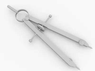 Compasses metal compass 3D model