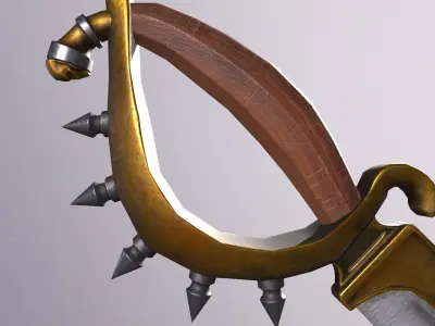 Knife 2 two swords Low-poly 3D model