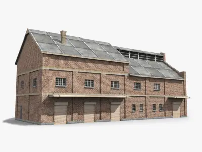 12  Factory Collection Low-poly 3D model 3D Model Pack purchase