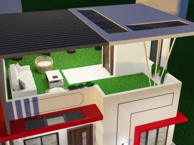 Bungalow Exterior Free 3D model