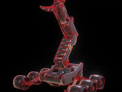 Robotic Arm  Low-poly 3D model purchase