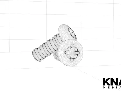 M3 Phillips Head Screw Premium PBR Industrial Kitbash Asset 3D model