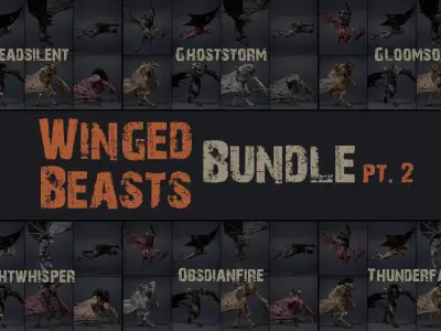 Winged Beasts Bundle Part 2 3D Model Pack