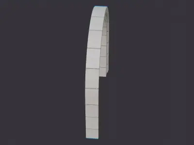 Stone Archway Capital Ornament for Building Facades 3D model