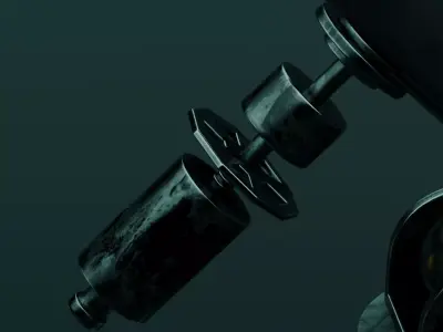3D Telescope Model with Base and Lamp  Realistic Style Low-poly 3D model